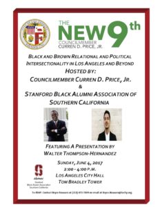 LOS ANGELES CITY COUNCILMAN CURREN PRICE TO HOST CONVERSATION ABOUT RACE AND POLITICS BETWEEN THE AFRICAN AMERICAN AND LATINO COMMUNITY