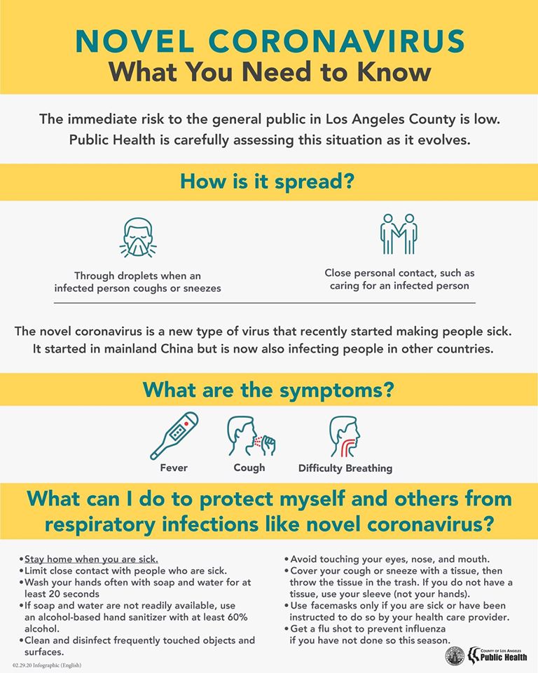 NOVEL CORONA VIRUS, WHAT YOU NEED TO KNOW