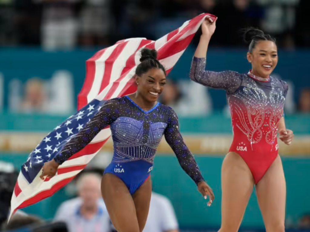 Women of Color Shine at Paris 2024: Simone Biles Wins Gold, Suni Lee Takes Bronze, and Rebeca Andrade Claims Silver in Women's Gymnastics